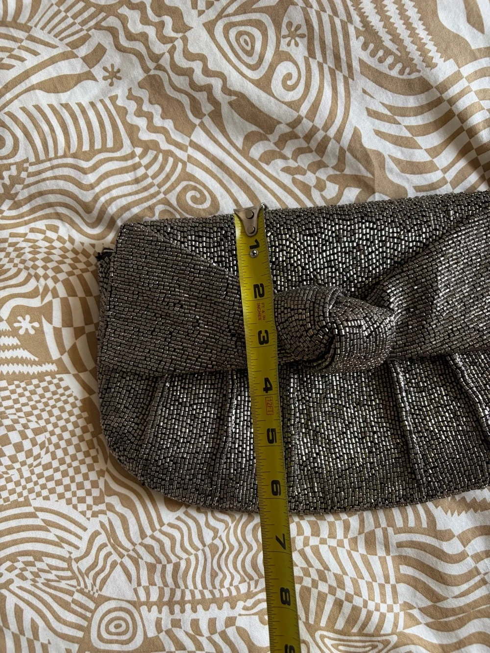 Anthropologie Beaded Knot Clutch
